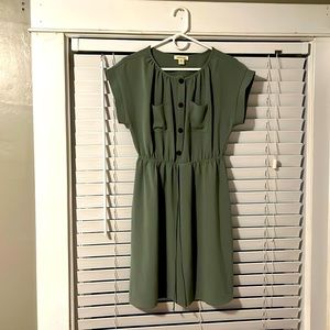 Sea green dress, polyester, size L